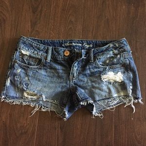 American eagle denim shorts destroyed 4