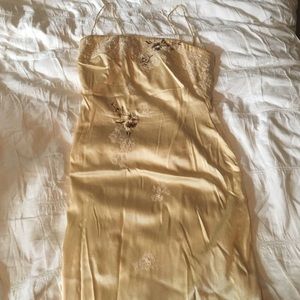 Mandalay butter color satin dress