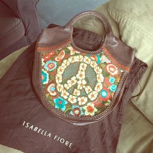 Isabella Fiore Embroidered Peace Sign Bag✌🏻️
