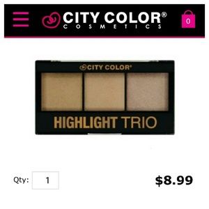 City color highlight trio + free cosmetics bag!
