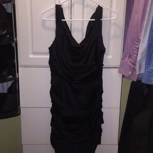Black Ruched Express Dress