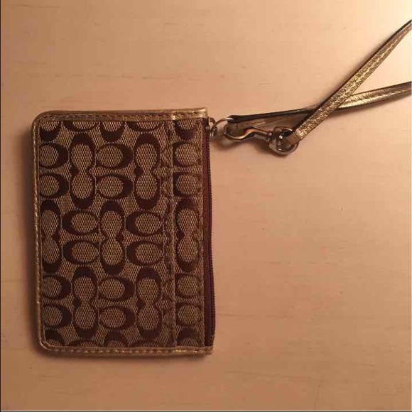 Coach ID holder wristlet