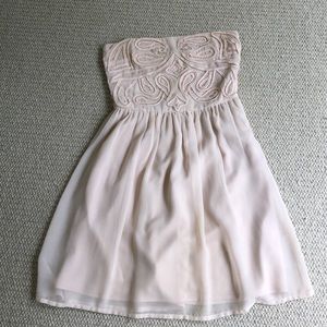 Pink strapless dress