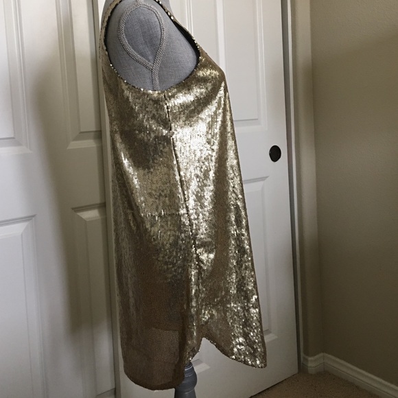 Zara Gold Sequence Dress - Picture 3 of 4