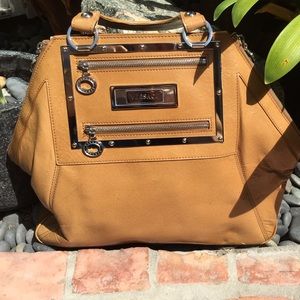 Versace camel leather large bag