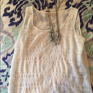 White Loft Tank Top