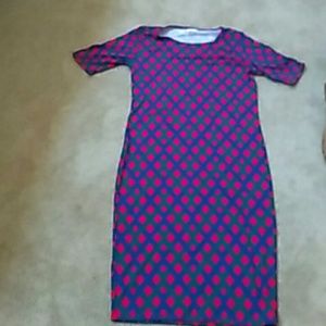 Mid length multi color dress