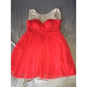 Short, sparkly, high neck dress!