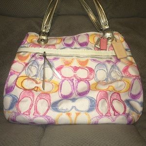 Multi colored Coach purse