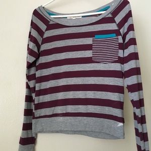 Purple striped shirt