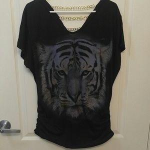 Plus size tiger top