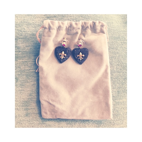 Betsey Johnson Fleur de Lis Earrings