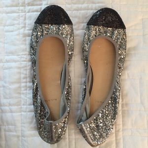J Crew Glitter Flats