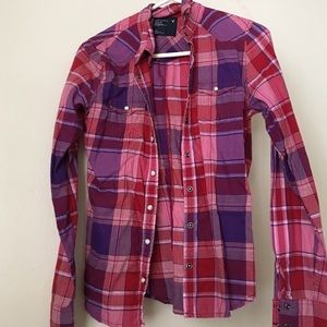 Pink and purple flannel