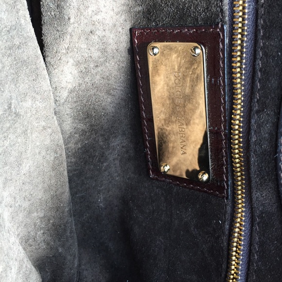 Dolce & Gabbana eel leather brown tote - Picture 3 of 4