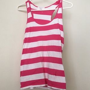 Pink striped tank top