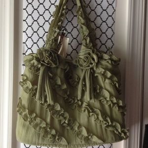 Unique floral green bag!