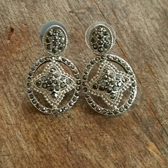 Marcasite silver earrings