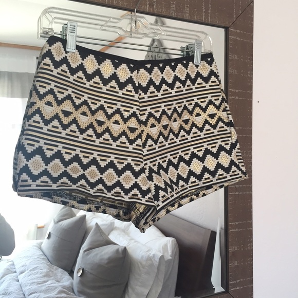 Metallic Tribal print shorts