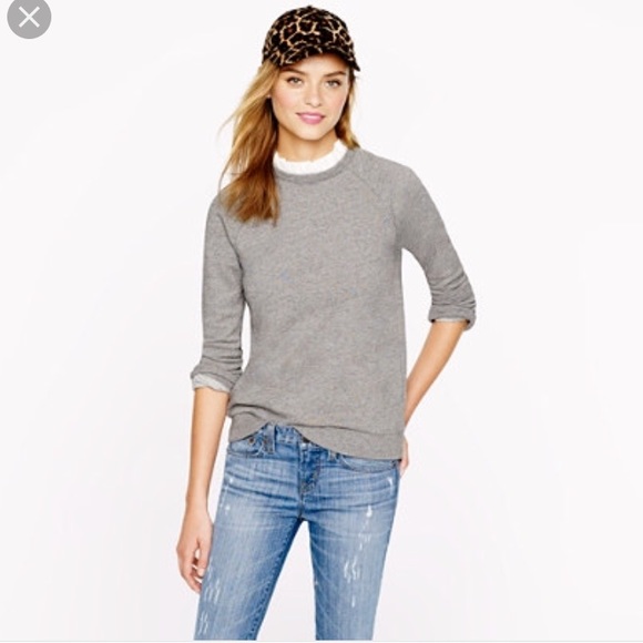 J. Crew Gray Cotton Sweater Sz:L