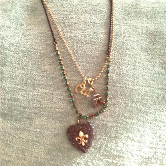 Betsey Johnson Fleur De Lis French Necklace
