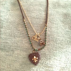 Betsey Johnson Fleur De Lis French Necklace