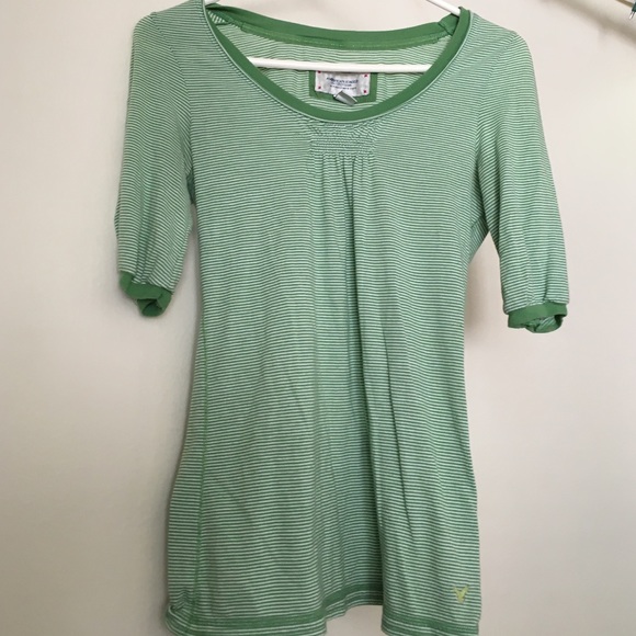 Green striped shirt