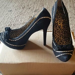 Sexy Black Suede Jessica Simpson Heels