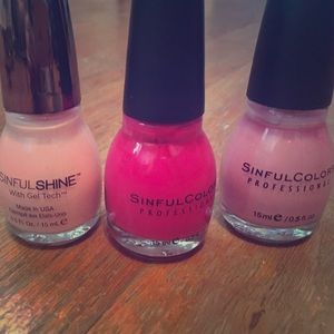 Sinful Colors Pinks! (3 nail polishes)
