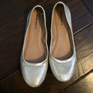 Brand new! Metallic gold flats