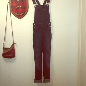 High Waisted Skinny Overalls