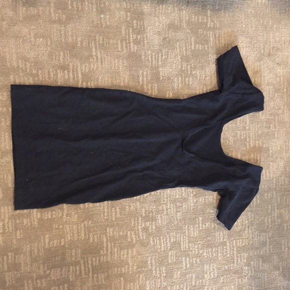 Black mini dress.