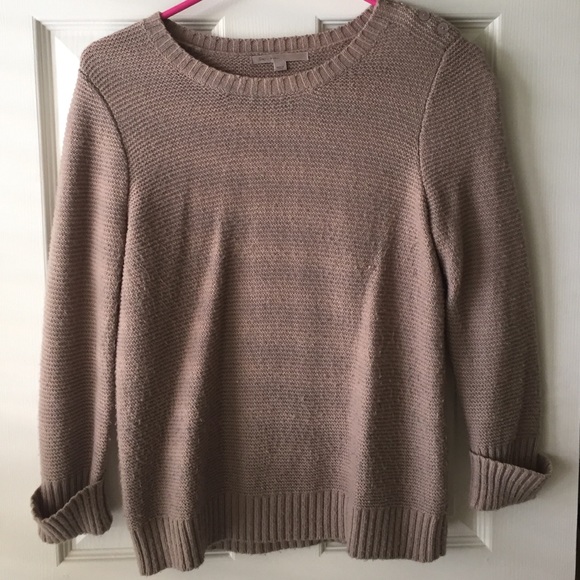 Tan 3/4 sleeve sweater