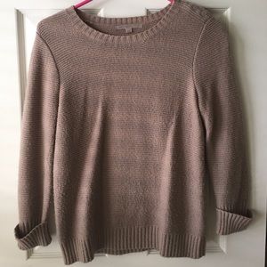 Tan 3/4 sleeve sweater