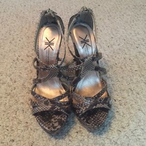 Kardashian Kollection snakeskin high heels