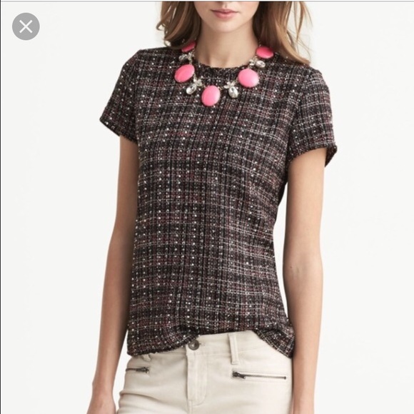 Banana Republic Sparkly Plaid Top Sz:S
