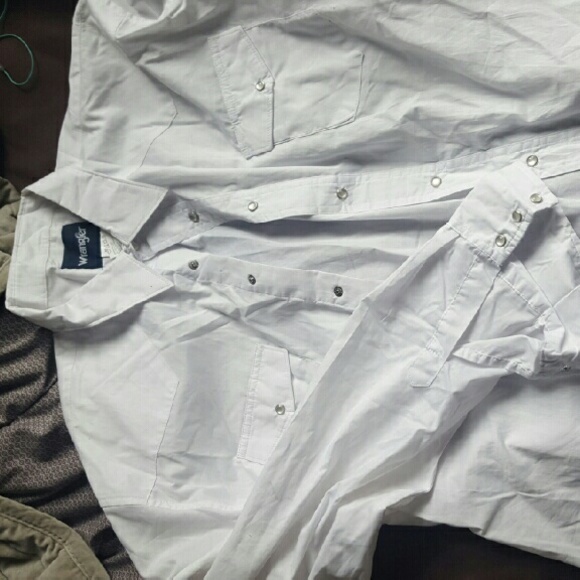 White wrangler button down