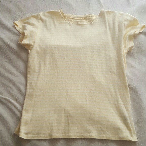 White and Yellow Striped T-Shirt