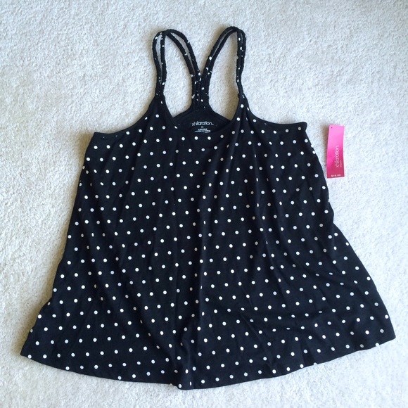 Xhilaration - black & white polka dot pajama tank