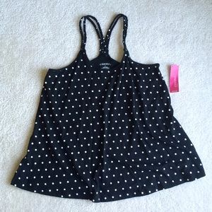 Xhilaration - black & white polka dot pajama tank