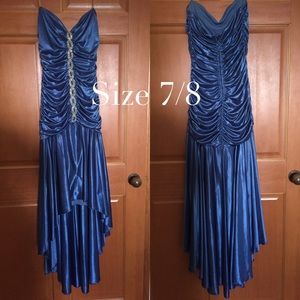 Blue hi-low dress