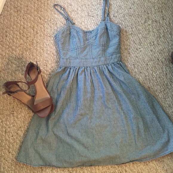 Fossil blue striped dress (size small)