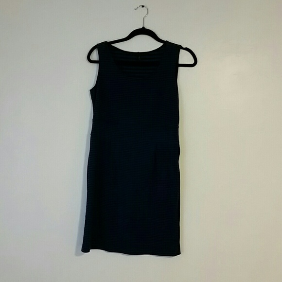 Black and blue striped dress