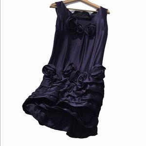TRELISE COOPER navy silk dress