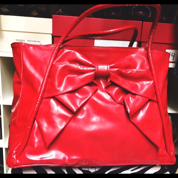 Authentic Valentino Garavani Lacca Betty Bow Tote