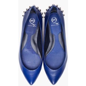 McQ Alexander McQueen blue pointy flats