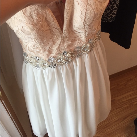 Pink and White Homecoming Dress