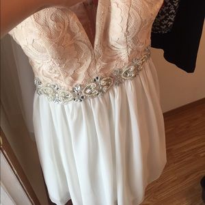 Pink and White Homecoming Dress