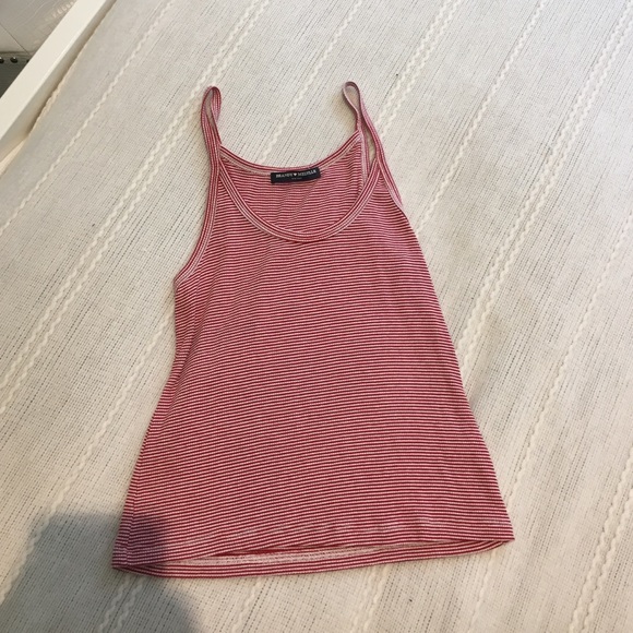 Brandy Melville red and white stripped tank top