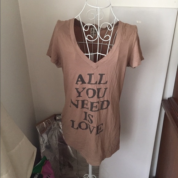 Haute Hippie Tops - Haute Hippe all you need is love tee